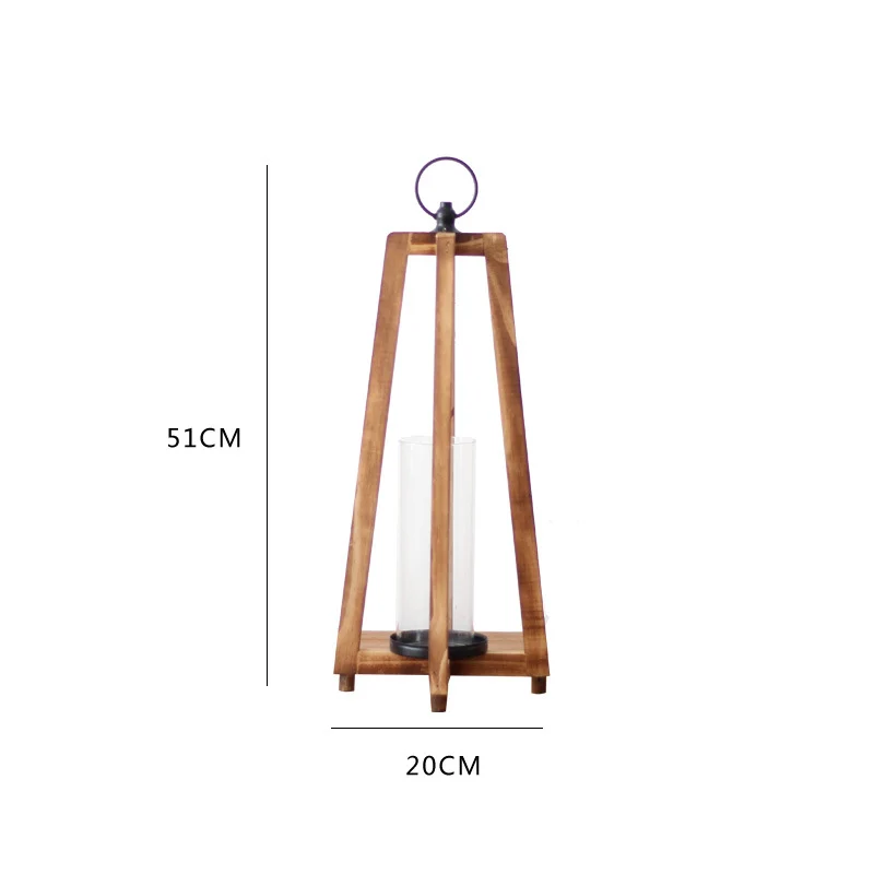 Elegant lantern made of wood and glass Stornfield