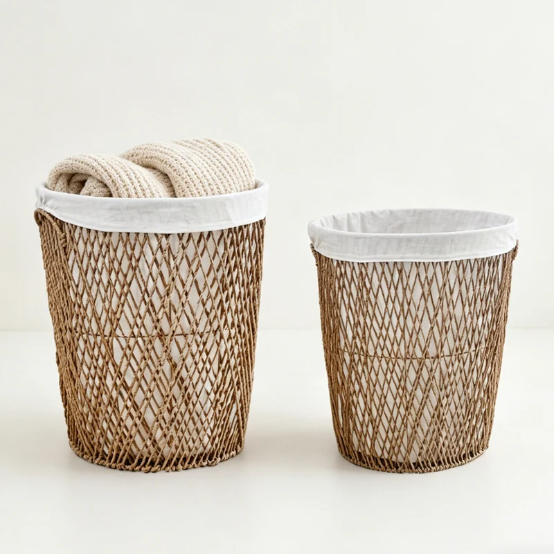 Decorative laundry basket with lid Stornfield