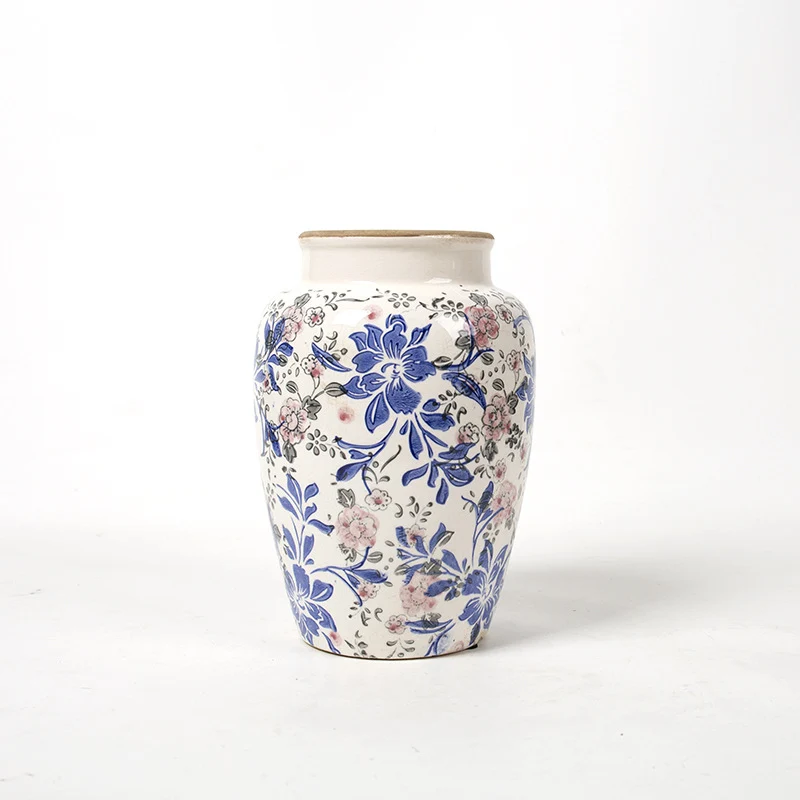 Floral Ceramic Vase with Artistic Design Stornfield
