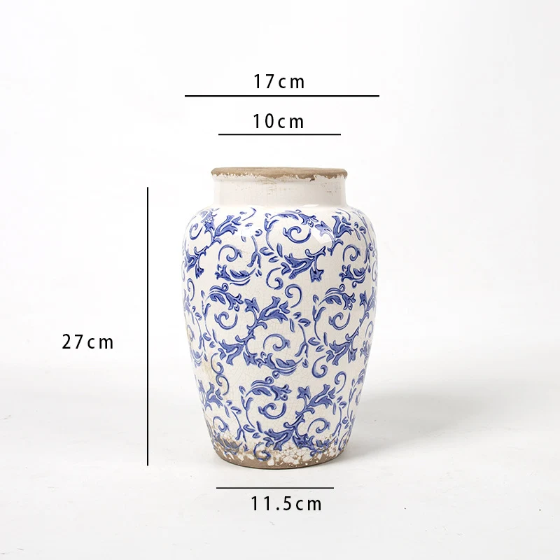 Floral Ceramic Vase with Artistic Design Stornfield