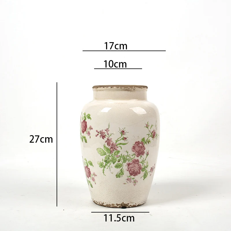 Floral Ceramic Vase with Artistic Design Stornfield