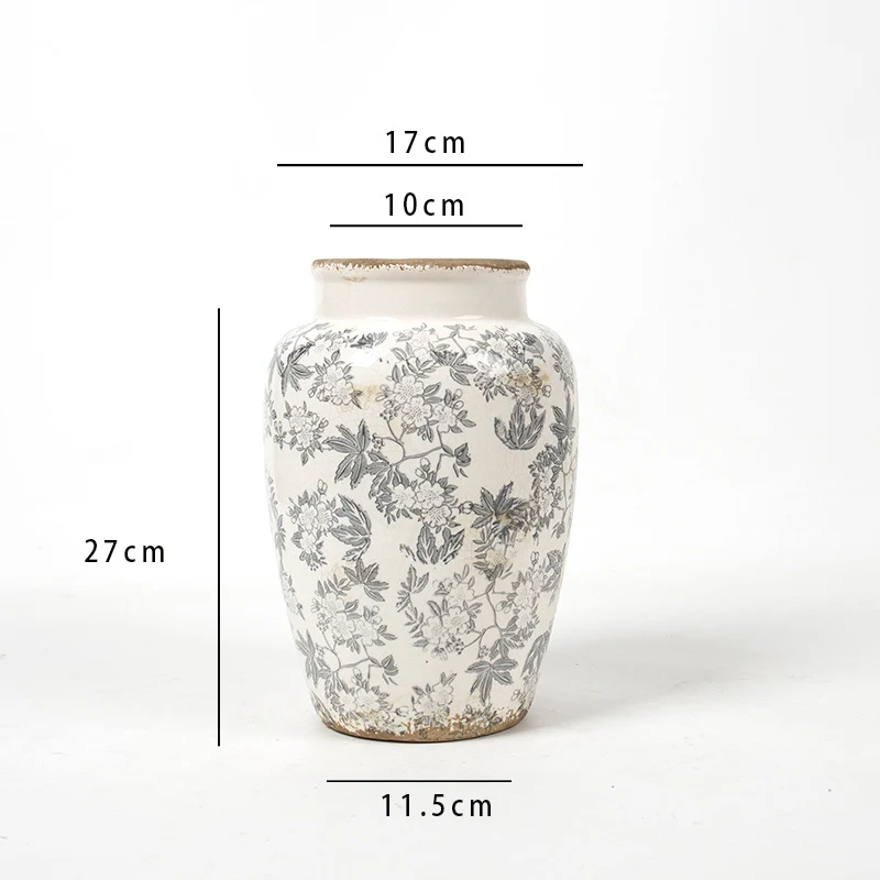 Floral Ceramic Vase with Artistic Design Stornfield