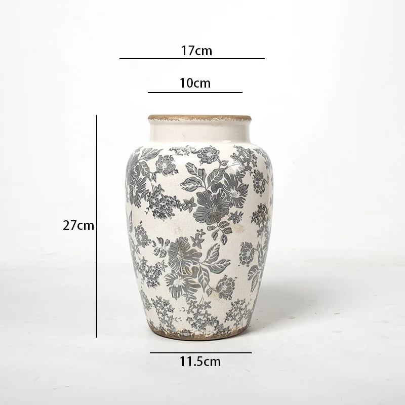 Floral Ceramic Vase with Artistic Design Stornfield