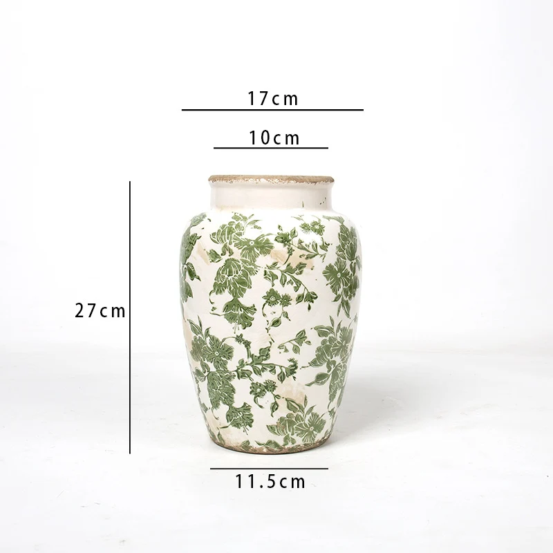 Floral Ceramic Vase with Artistic Design Stornfield