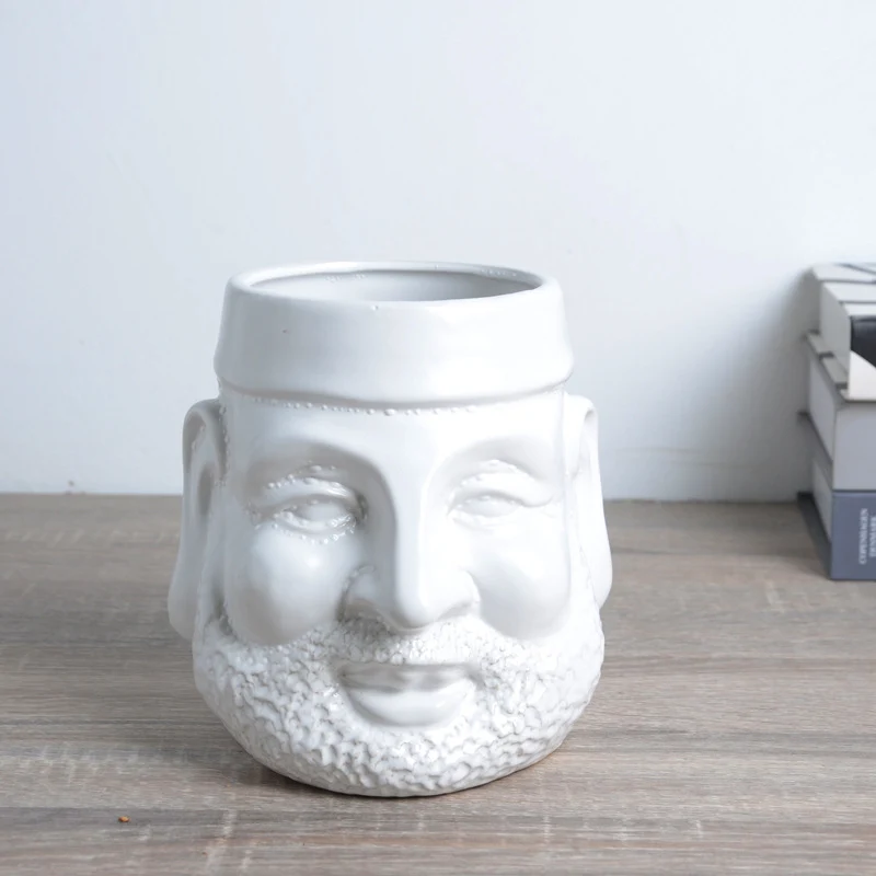 Decorative Plant Pot with Face Stornfield