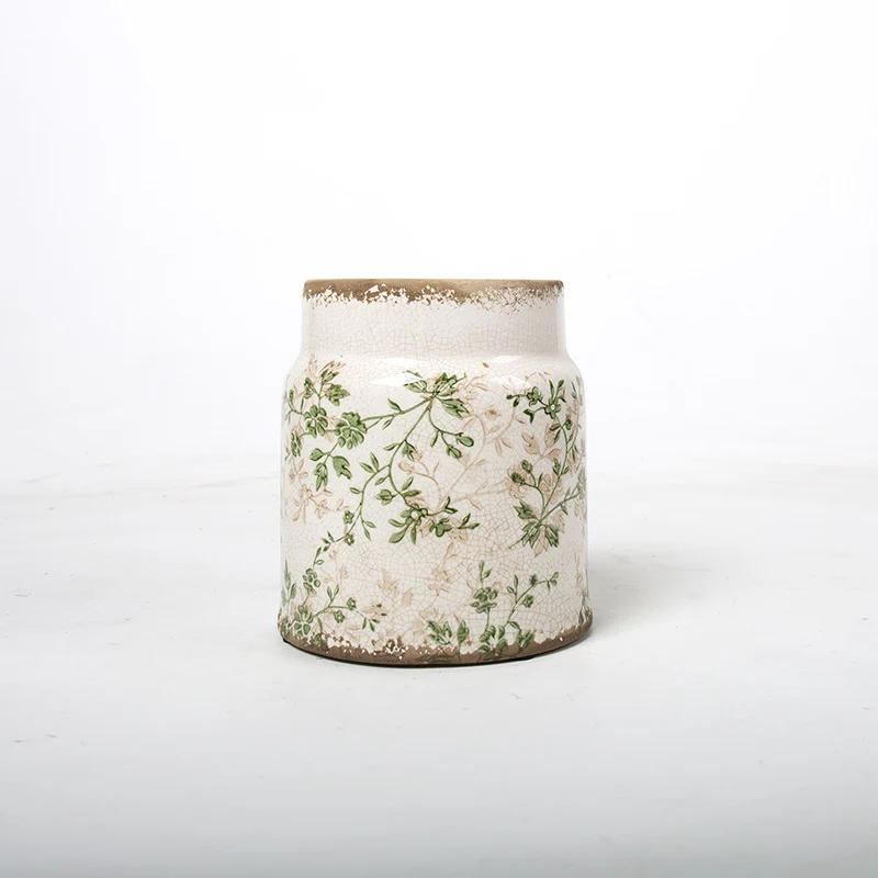 Decorative flower pot with floral decoration Stornfield