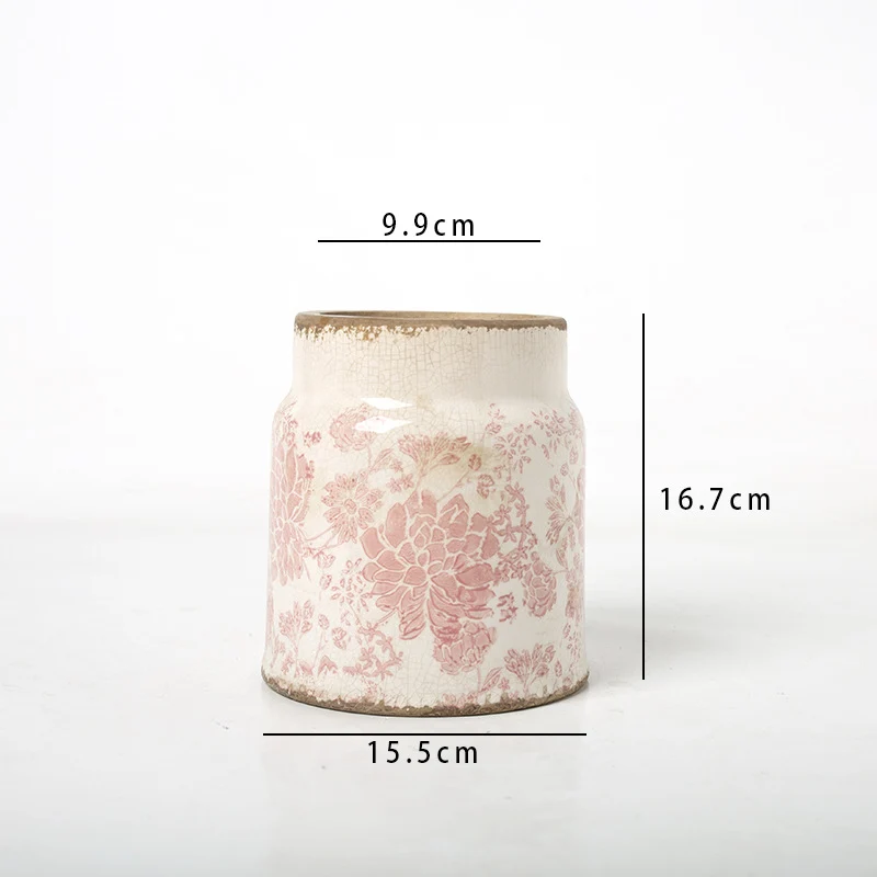 Decorative flower pot with floral decoration Stornfield