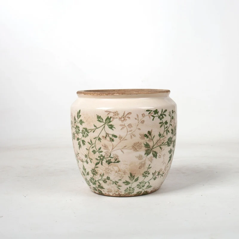 Floral Ceramic Plant Bowl Stornfield