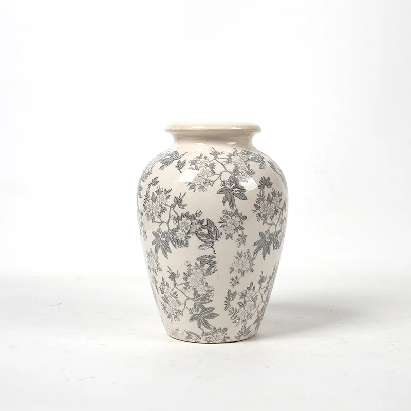 Elegant floral ceramic carafe Stornfield