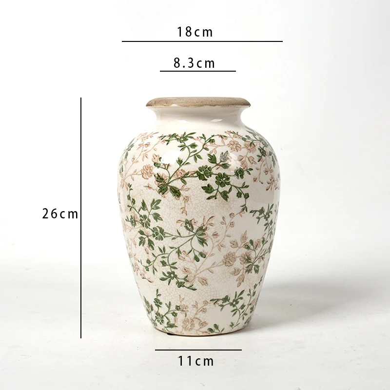 Elegant floral ceramic carafe Stornfield