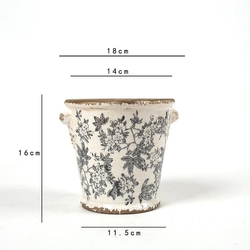 Decorative flower pot with floral embellishments Stornfield