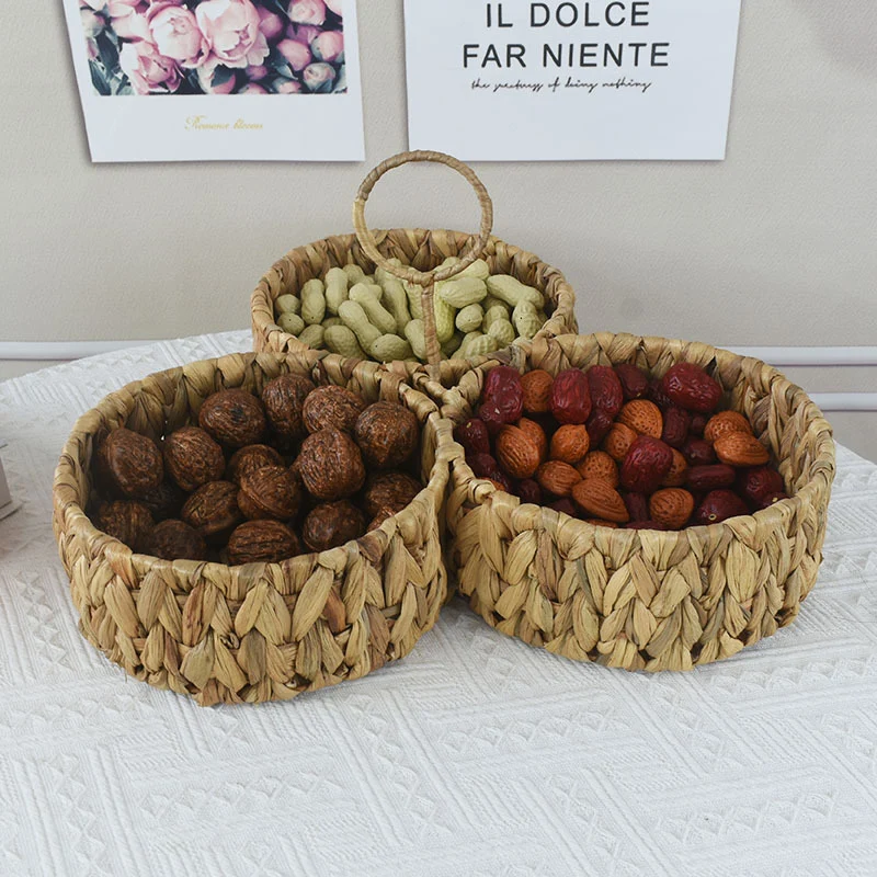 Multi-Sectional Handcrafted Woven Storage Basket Stornfield