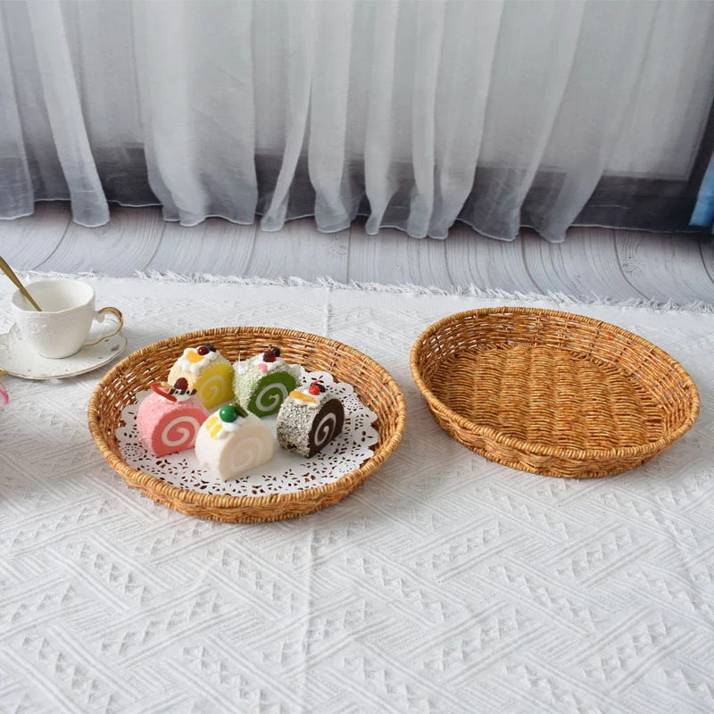 Leaf-Shaped Woven Serving Platter Stornfield