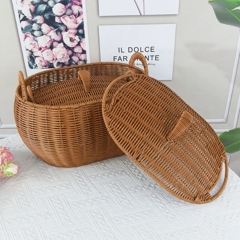 Handwoven Wicker Storage Basket Stornfield