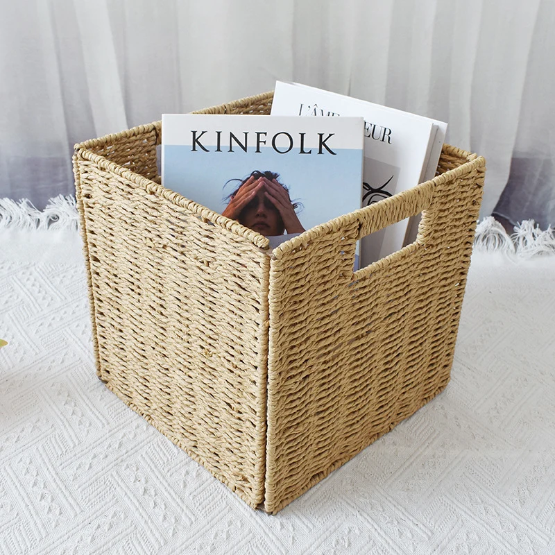 Rustic Woven Storage Bin Stornfield