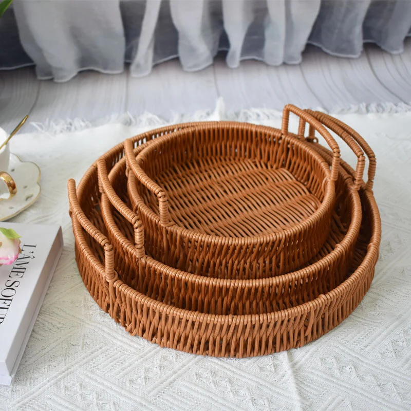 Round Wicker Serving Tray Stornfield