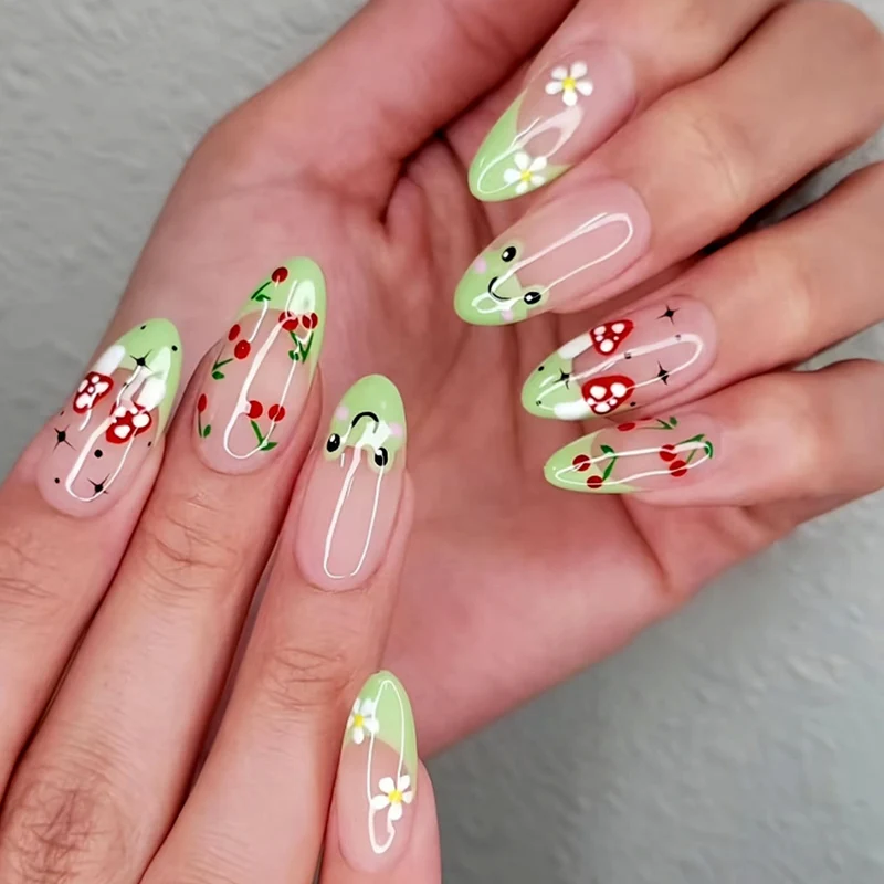 Whimsical Floral Nail Art Extensions Stornfield