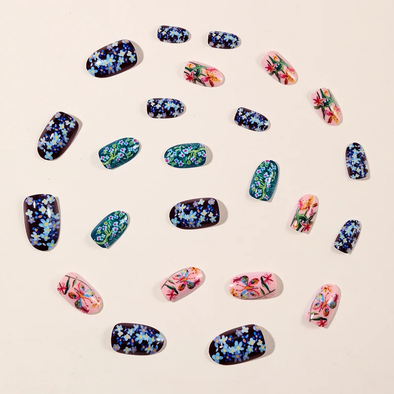 Vibrant Floral Nail Art Design Stornfield