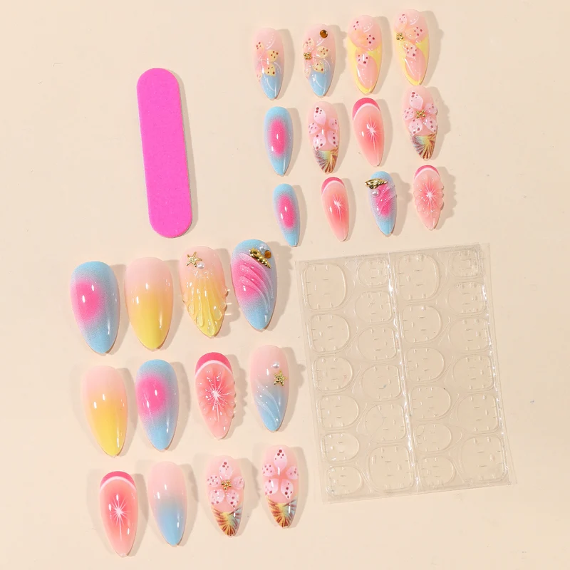 Tropical-Inspired 3D Nail Art Extensions Stornfield