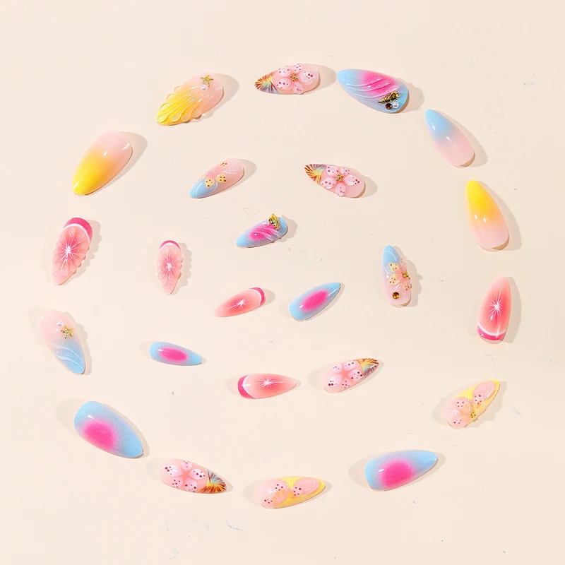 Tropical-Inspired 3D Nail Art Extensions Stornfield