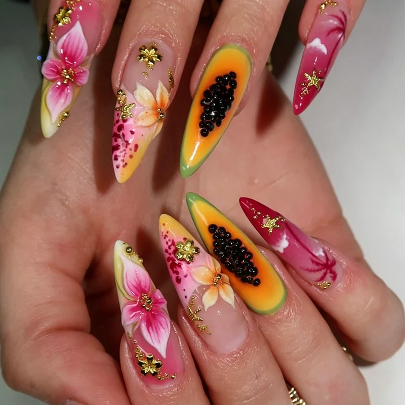 Tropical Floral Nail Art Set Stornfield