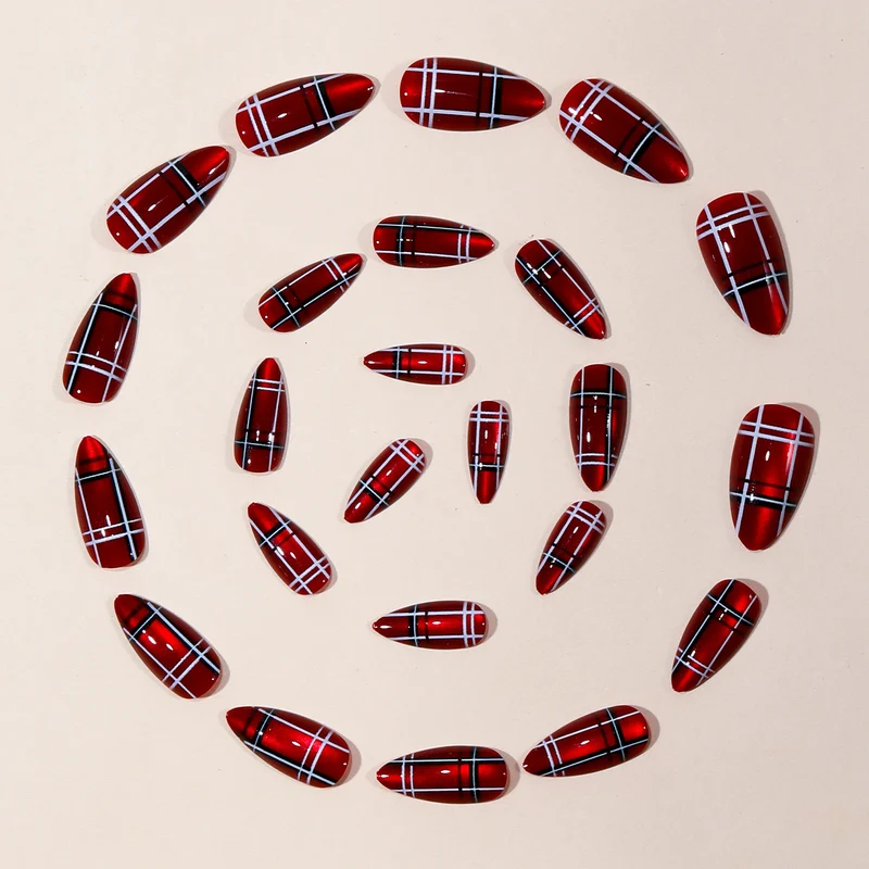 Trendy Plaid Nail Art Extensions Stornfield