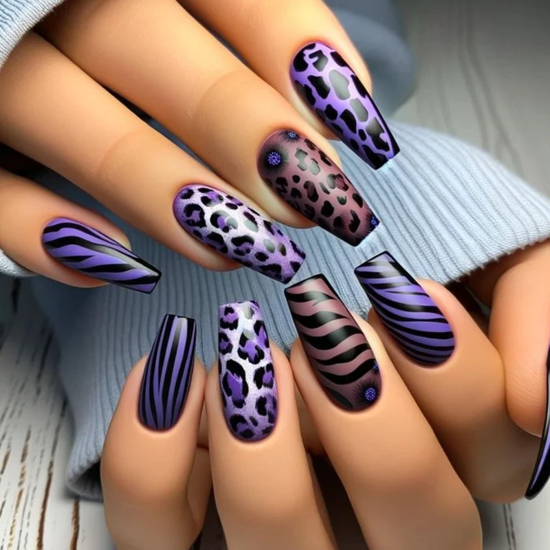 Trendy Animal Print Nail Art Set Stornfield