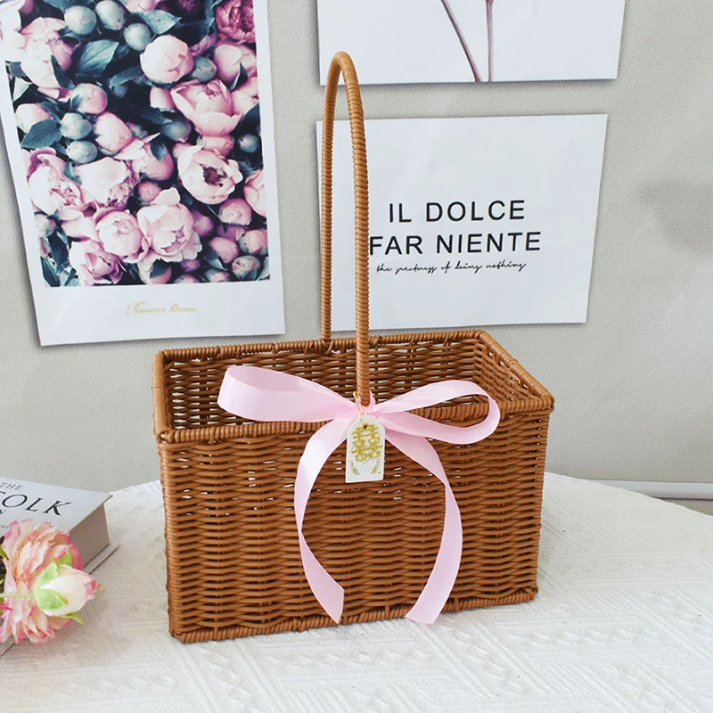 Elegant Handcrafted Rattan Tote Basket Stornfield