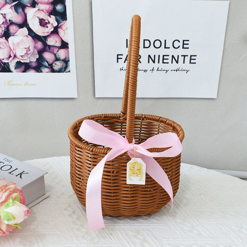 Elegant Handcrafted Rattan Tote Basket Stornfield