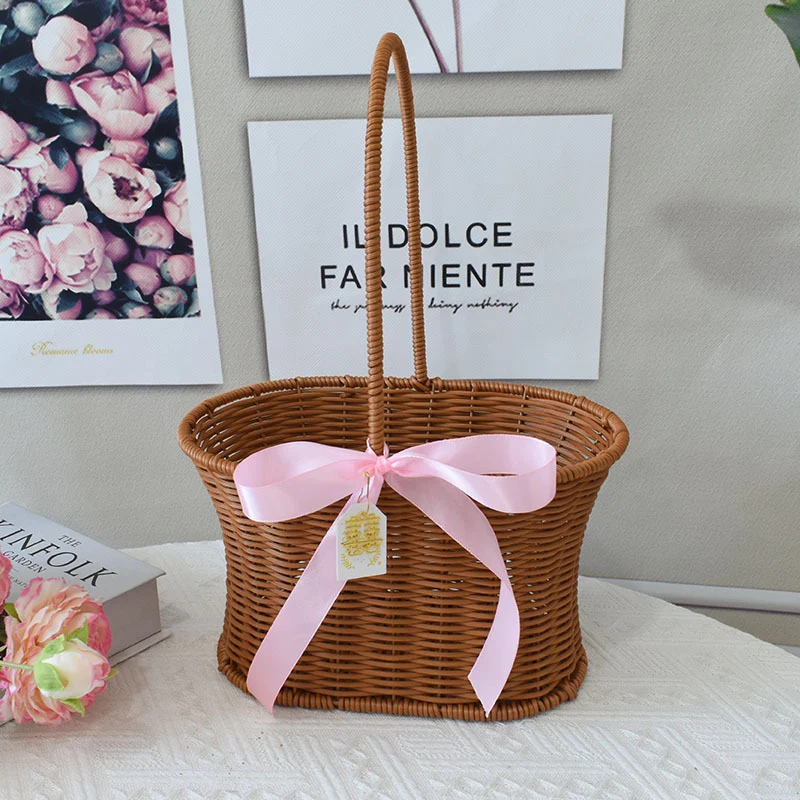 Elegant Handcrafted Rattan Tote Basket Stornfield