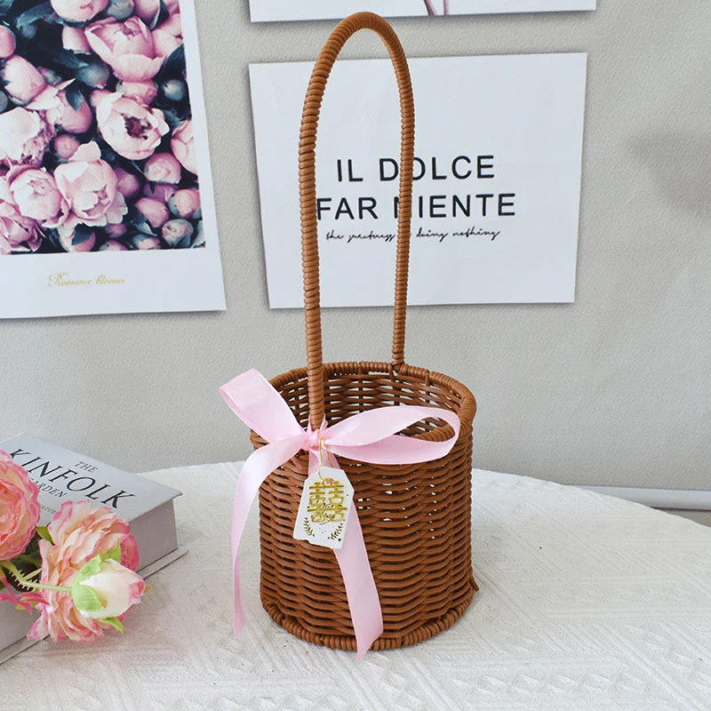 Elegant Handcrafted Rattan Tote Basket Stornfield