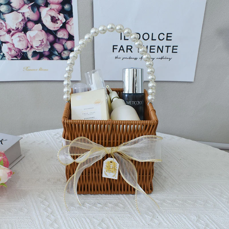 Elegant Handcrafted Rattan Tote Basket Stornfield
