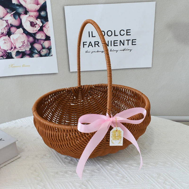 Elegant Handcrafted Rattan Tote Basket Stornfield