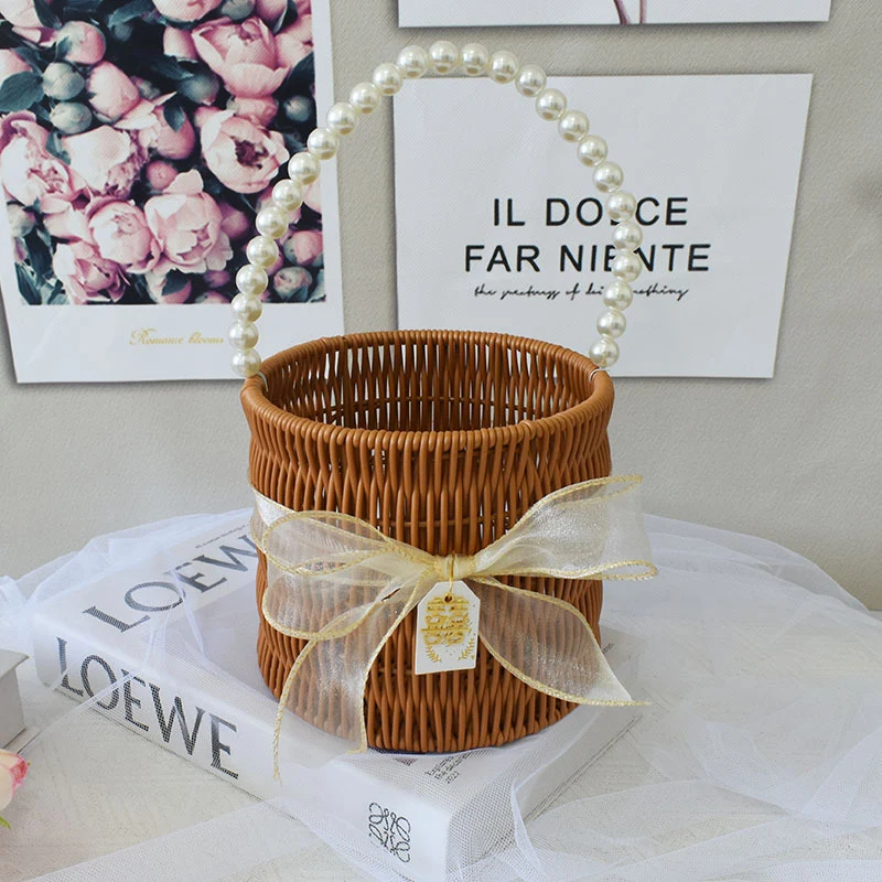 Elegant Handcrafted Rattan Tote Basket Stornfield