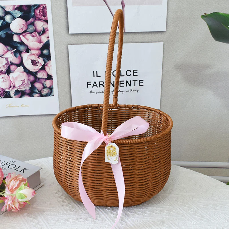Chic Woven Handbag with Pearl Accent Stornfield