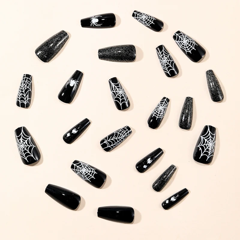 Spooky Spider Web Nail Art Extensions Stornfield