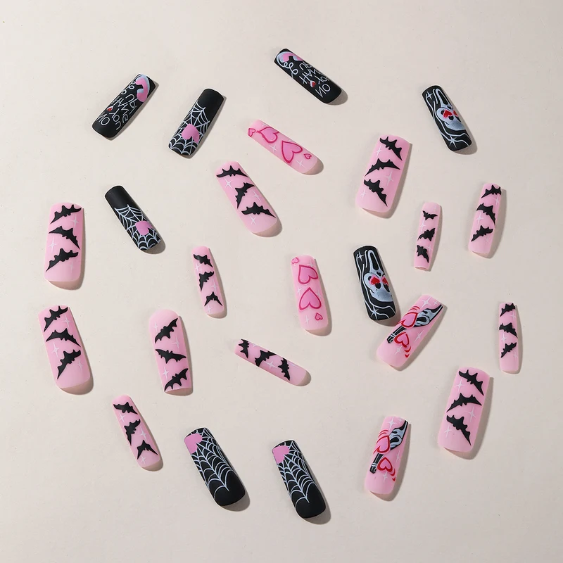 Spooky Halloween-Themed Acrylic Nail Art Extensions Stornfield