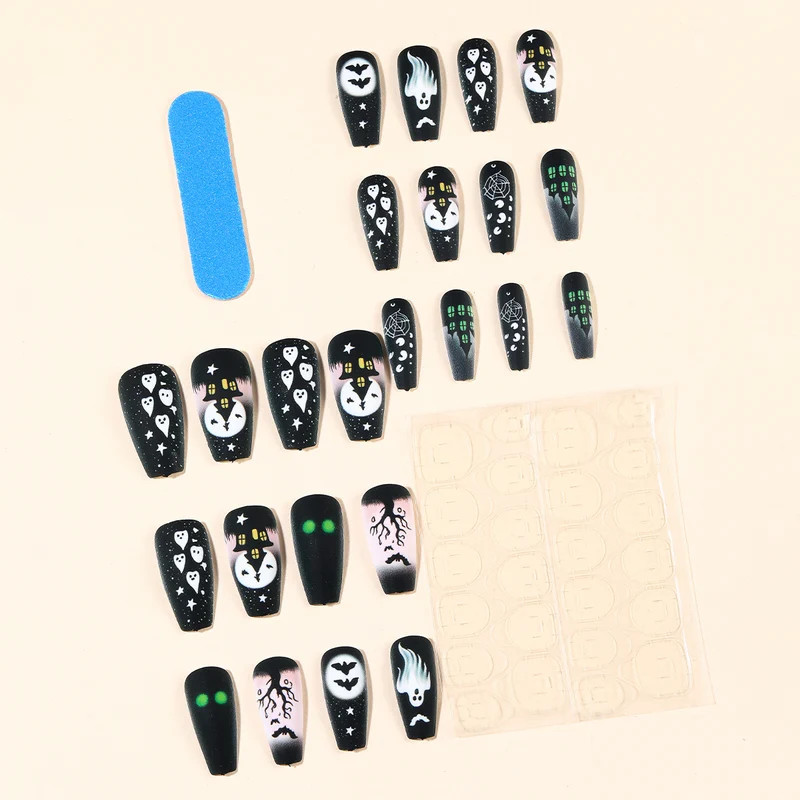 Spooky Gothic-Themed Nail Art Extensions Stornfield