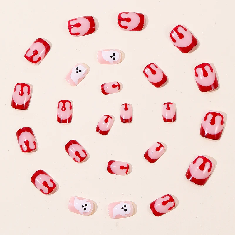 Spooky Ghost-Themed Nail Art Extensions Stornfield