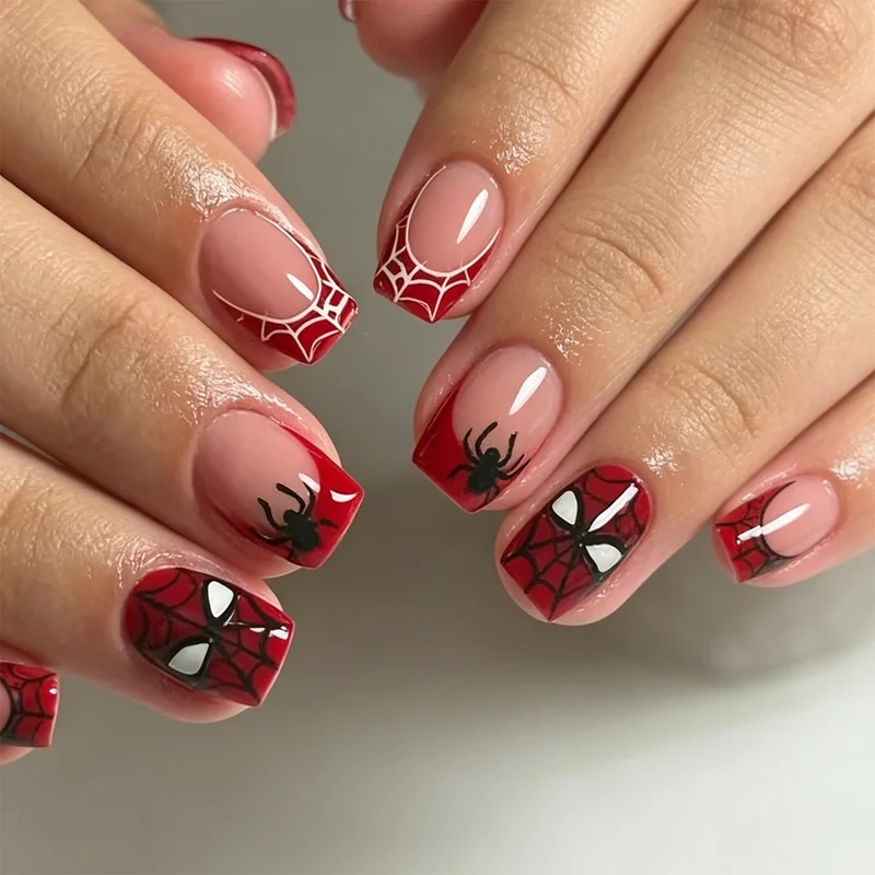 Spider Web Halloween Nail Art Extensions Stornfield