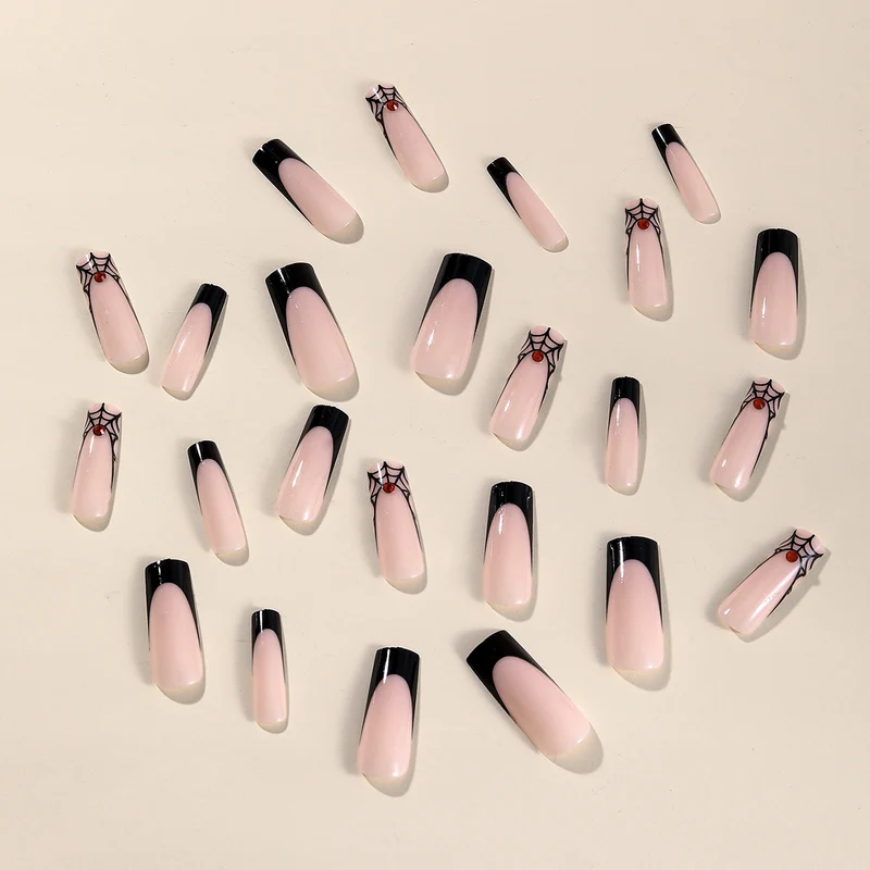 Spider Web Acrylic Nail Art Extensions Stornfield