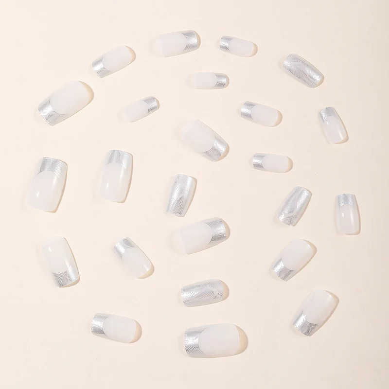 Snake Print French Tip Nail Art Extensions Stornfield
