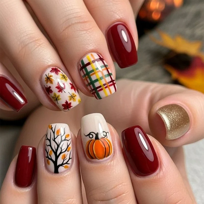 Seasonal Thanksgiving Nail Art Stornfield