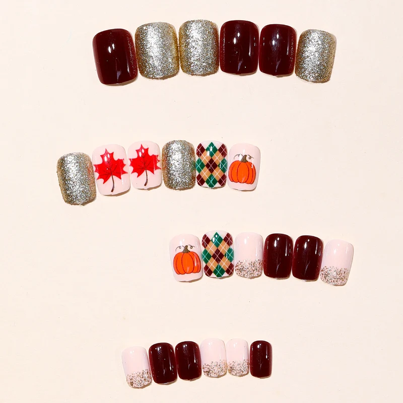 Seasonal Autumn-Themed Nail Art Set Stornfield