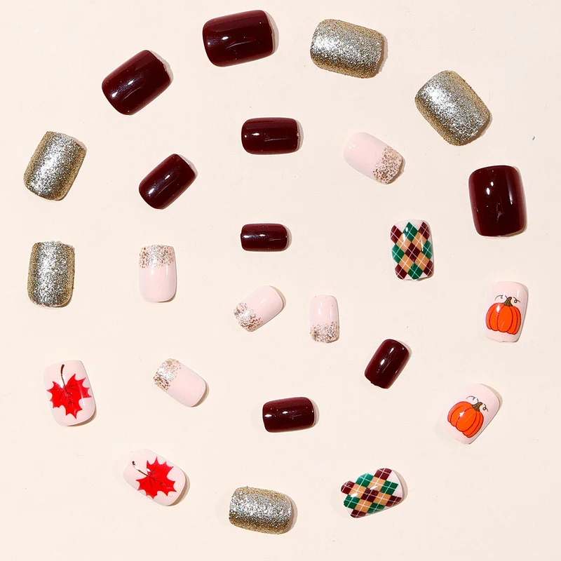 Seasonal Autumn-Themed Nail Art Set Stornfield