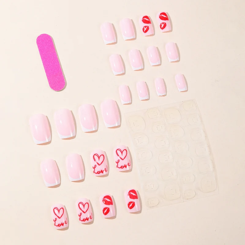 Romantic Love-Themed Nail Art Extensions Stornfield