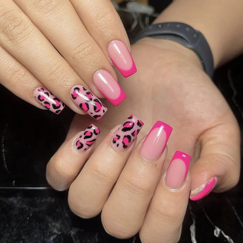 Stylish Leopard Print Nail Art Extensions Stornfield