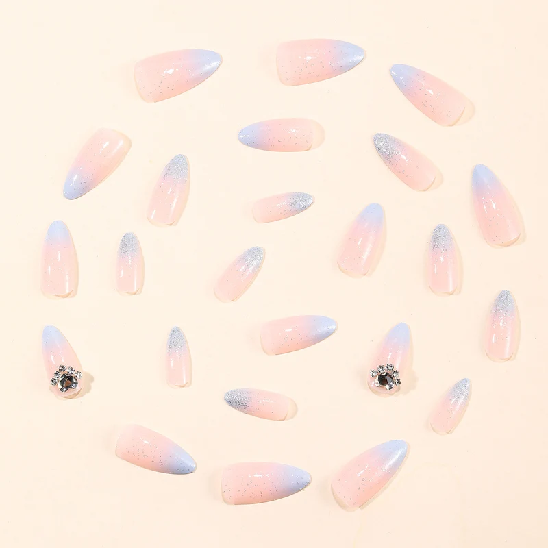 Stunning 3D Glitter Stiletto Nail Art Extensions Stornfield