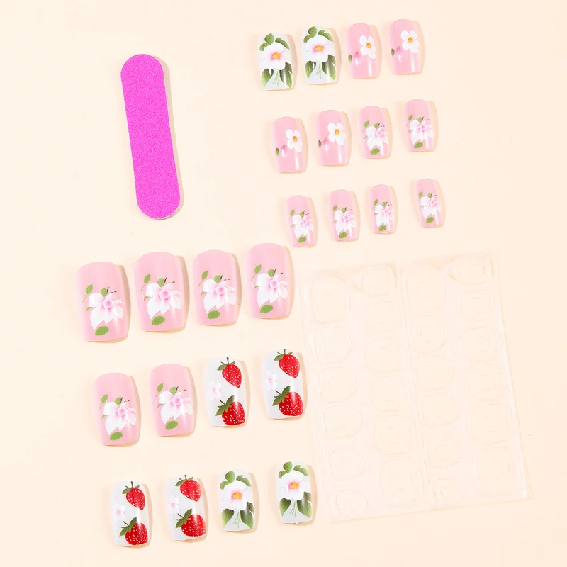 Strawberry Floral Nail Art Set Stornfield