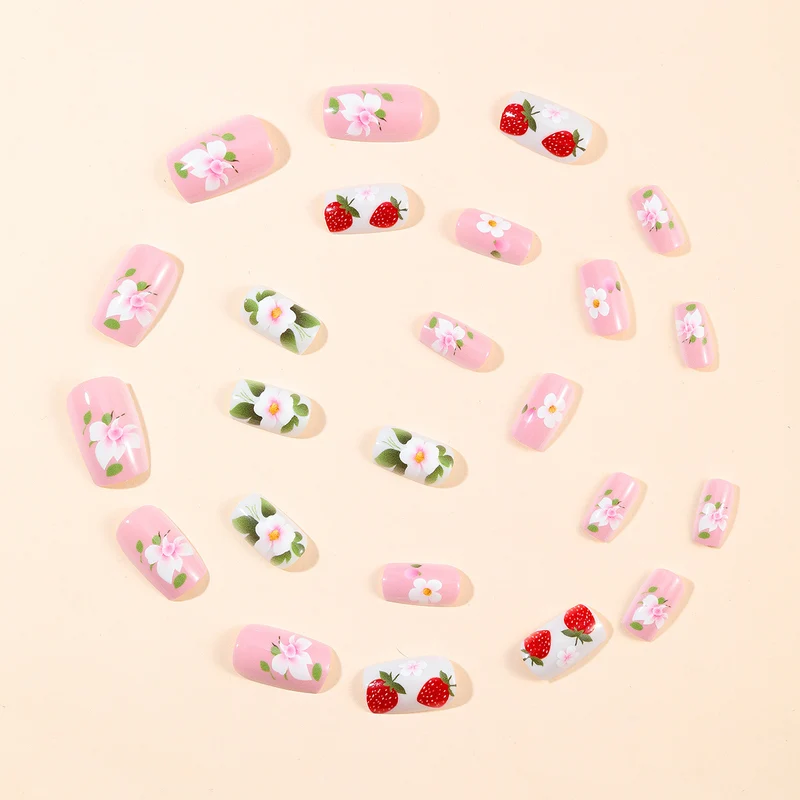 Strawberry Floral Nail Art Set Stornfield